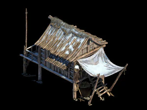 public map-snow-chalet 32 3D Model