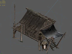 public map-snow-chalet 32 3D Model