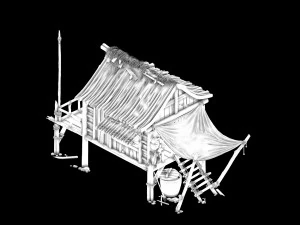 public map-snow-chalet 32 3D Model