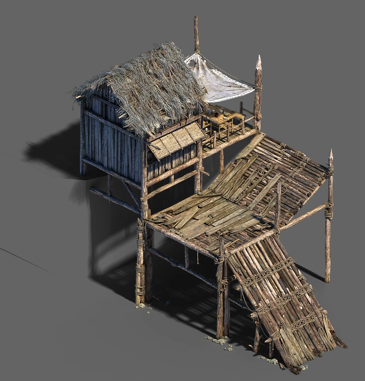 public map-snow-chalet 33 3D Model .c4d .max .obj .3ds .fbx .stl .blend