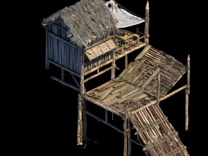 public map-snow-chalet 33 3D Model