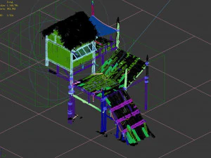 public map-snow-chalet 33 3D Model