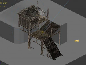 public map-snow-chalet 33 3D Model