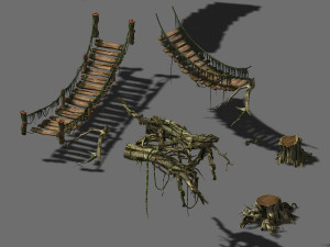 arch bridge-bridge-stairs 3D Model