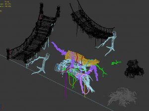 arch bridge-bridge-stairs 3D Model