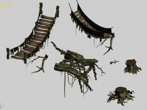 arch bridge-bridge-stairs 3D Model