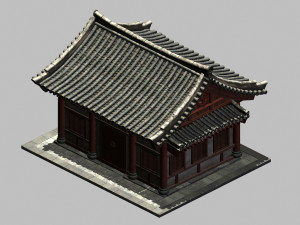 ancient building-wing room 01 3D Model