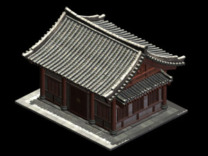 ancient building-wing room 01 Modello 3D