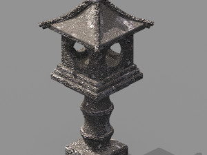 ancient architecture-scenery-small stone lamp 41 3D Model