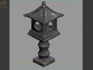ancient architecture-scenery-small stone lamp 41 3D मॉडल