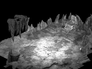 monster cave mansion-bajie cave mountain 3D Model