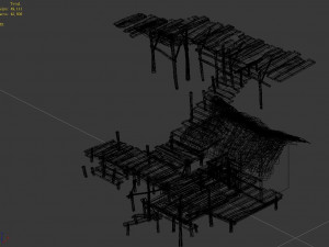 seaside-fishing village-fishermen-building 02 3D Model