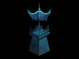 undersea-blue pavilion-building 12 3D मॉडल