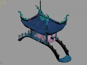undersea-blue bridge-building 15 3D Модель