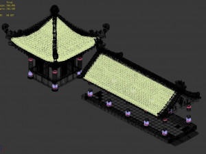 undersea-dragon palace-book collection-architectur 3D 模型