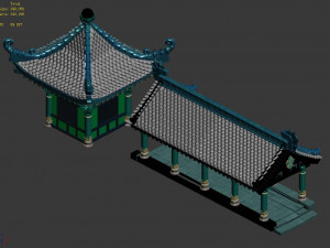 undersea-dragon palace-book collection-architectur 3D 模型