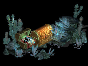 undersea-dragon palace hall-treasure-kelp 03 3Dモデル