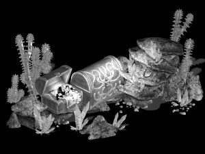 undersea-dragon palace hall-treasure-kelp 03 3Dモデル