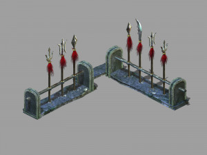 undersea-dragon palace hall-stand 32 3D Model