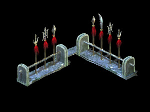 undersea-dragon palace hall-stand 32 3D Model