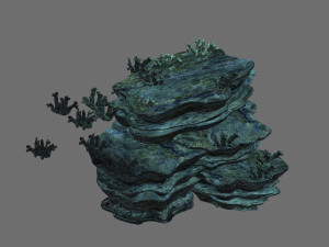 undersea-dragon palace hall-props-plants 3D 모델