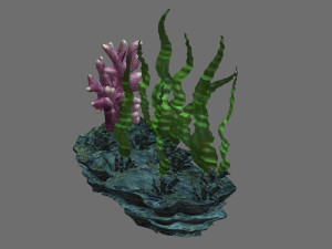undersea-dragon palace hall-props-plants 3D 모델