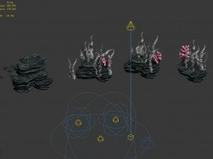 undersea-dragon palace hall-props-plants 3D 모델