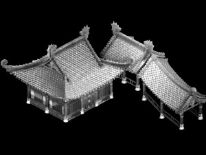 undersea-dragon palace building 003 Modèle 3D