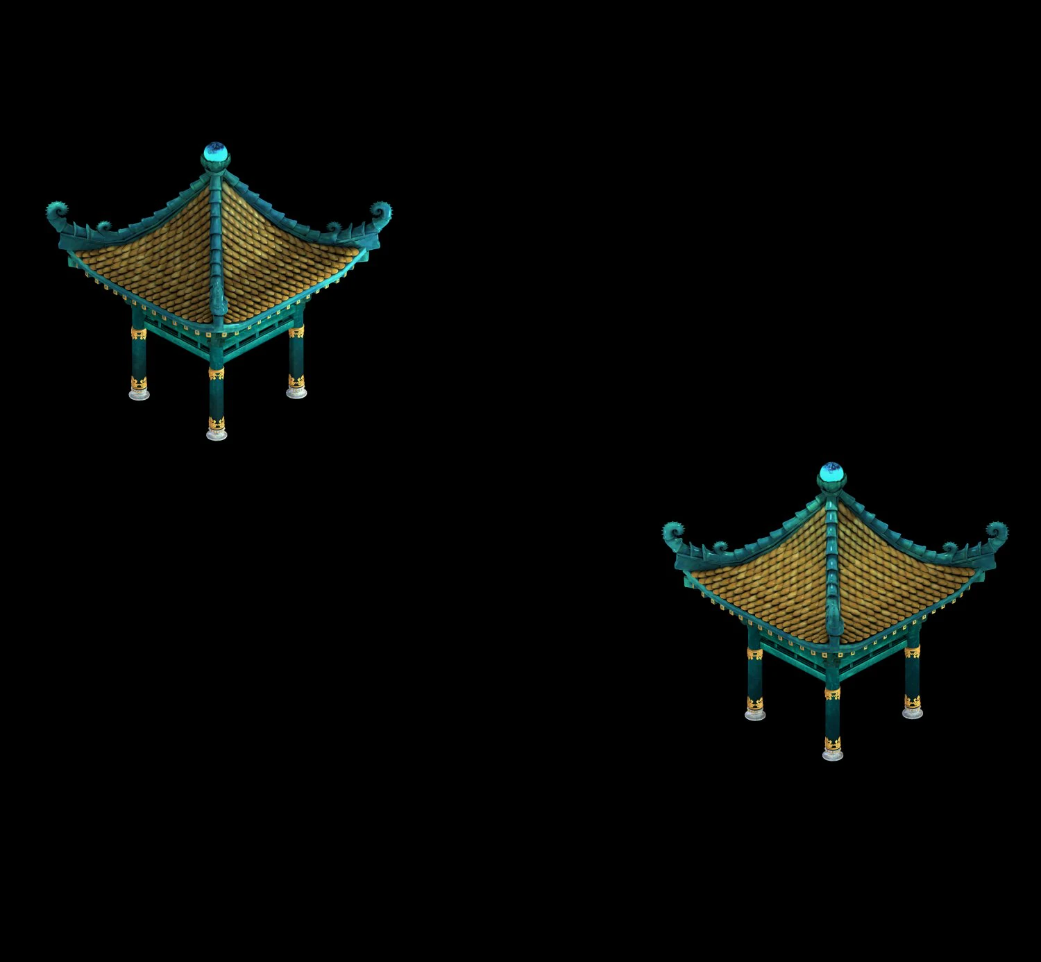 undersea-dragon palace building 004 3D Model .c4d .max .obj .3ds .fbx .stl .blend 