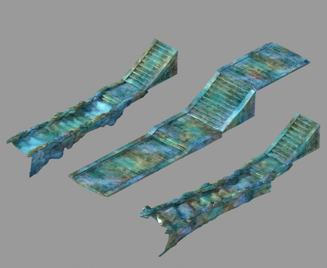 undersea-dragon palace stairs 15 Modello 3D .c4d .max .obj .3ds .fbx .stl .blend 