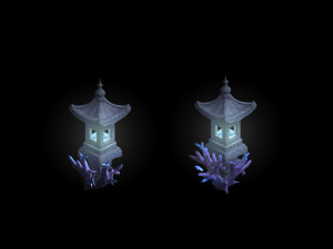 undersea-dragon palace stone lamp 01 3D 모델