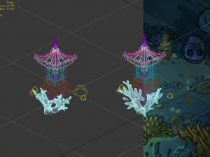 undersea-dragon palace stone lamp 01 3D 모델