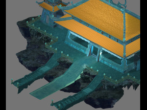undersea-dragon palace main hall 45 3D Model