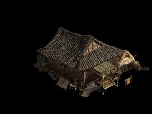 beach-coast-fisherman house 05 3D Модель