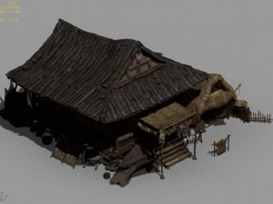 beach-coast-fisherman house 05 3D Модель