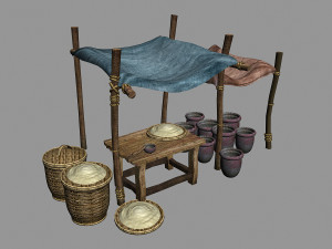 seaweed iodine-salt-stall 10 3D-Modell