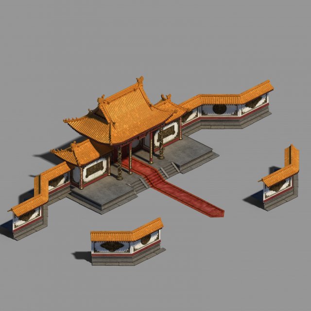 hangzhou-imperial palace-building 02 3D Model .c4d .max .obj .3ds .fbx .stl .blend 