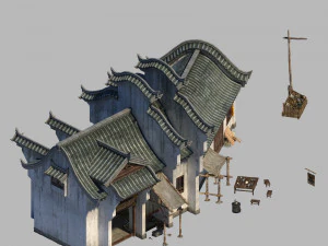 Hangzhou-budynek dzielnicy biznesowej 03 Model 3D