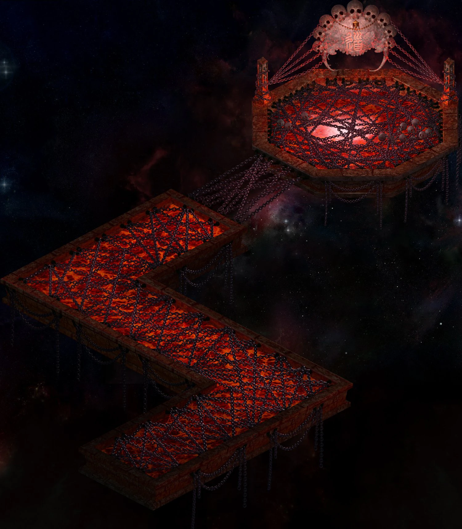 red-hell-chain-channel 3D Model .c4d .max .obj .3ds .fbx .stl .blend 