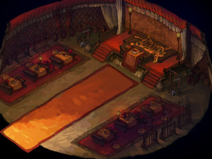 red army-big tent-indoor Model 3D