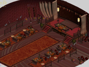 red army-big tent-indoor Model 3D