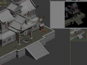 hongri taoist temple-house Modèle 3D