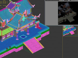 hongri taoist temple-house Modèle 3D