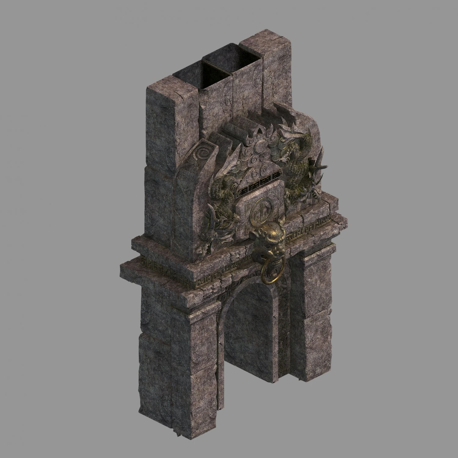 hongri taoist temple-the entrance of the mine 3D Model .c4d .max .obj .3ds .fbx .stl .blend 