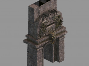 hongri taoist temple-the entrance of the mine 3D Model