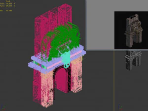 hongri taoist temple-the entrance of the mine 3D Model