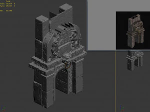 hongri taoist temple-the entrance of the mine 3D Model