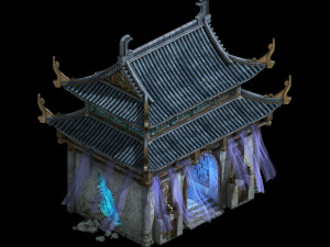 hongri taoist temple-temple 3D-Modell