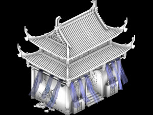 hongri taoist temple-temple 3D-Modell