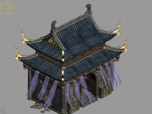 hongri taoist temple-temple 3D-Modell